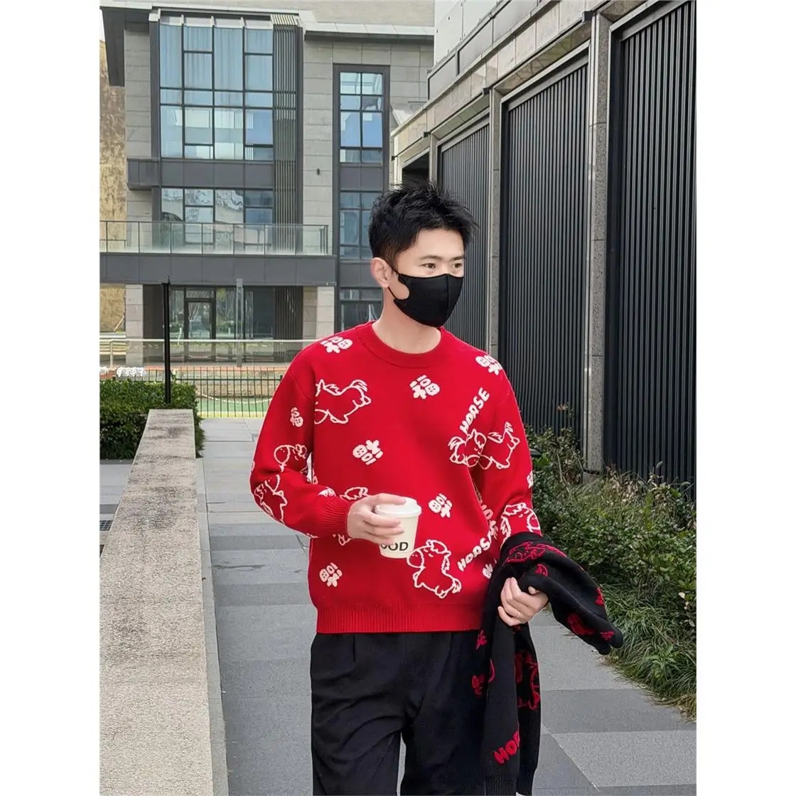 Red round Ne Knitwear Warm Celebra Sweater for Men And Women This Year's Zodiac Animal Year Ciwalk Cotton Long Sve
Red round Ne Knitwear Warm Celebra Sweater for Men And Women This Year's Zodiac Animal Year Ciwalk Cotton Long Sve