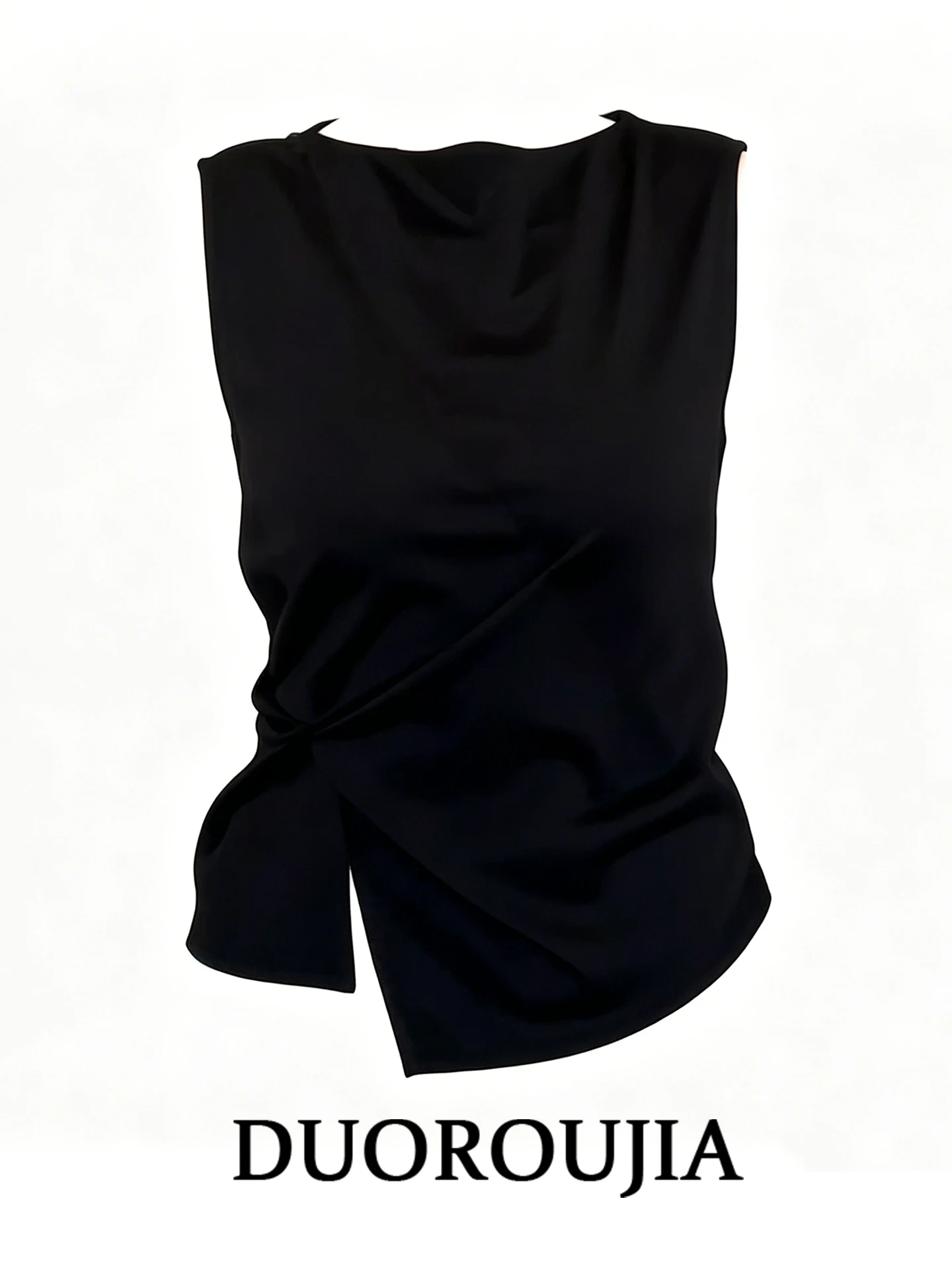 Black Simple plus Size Design Sensation Summer Tank Top Women's Sleeveless Shirt for Flattering Underarm Area Korean Style
Black Simple plus Size Design Sensation Summer Tank Top Women's Sleeveless Shirt for Flattering Underarm Area Korean Style