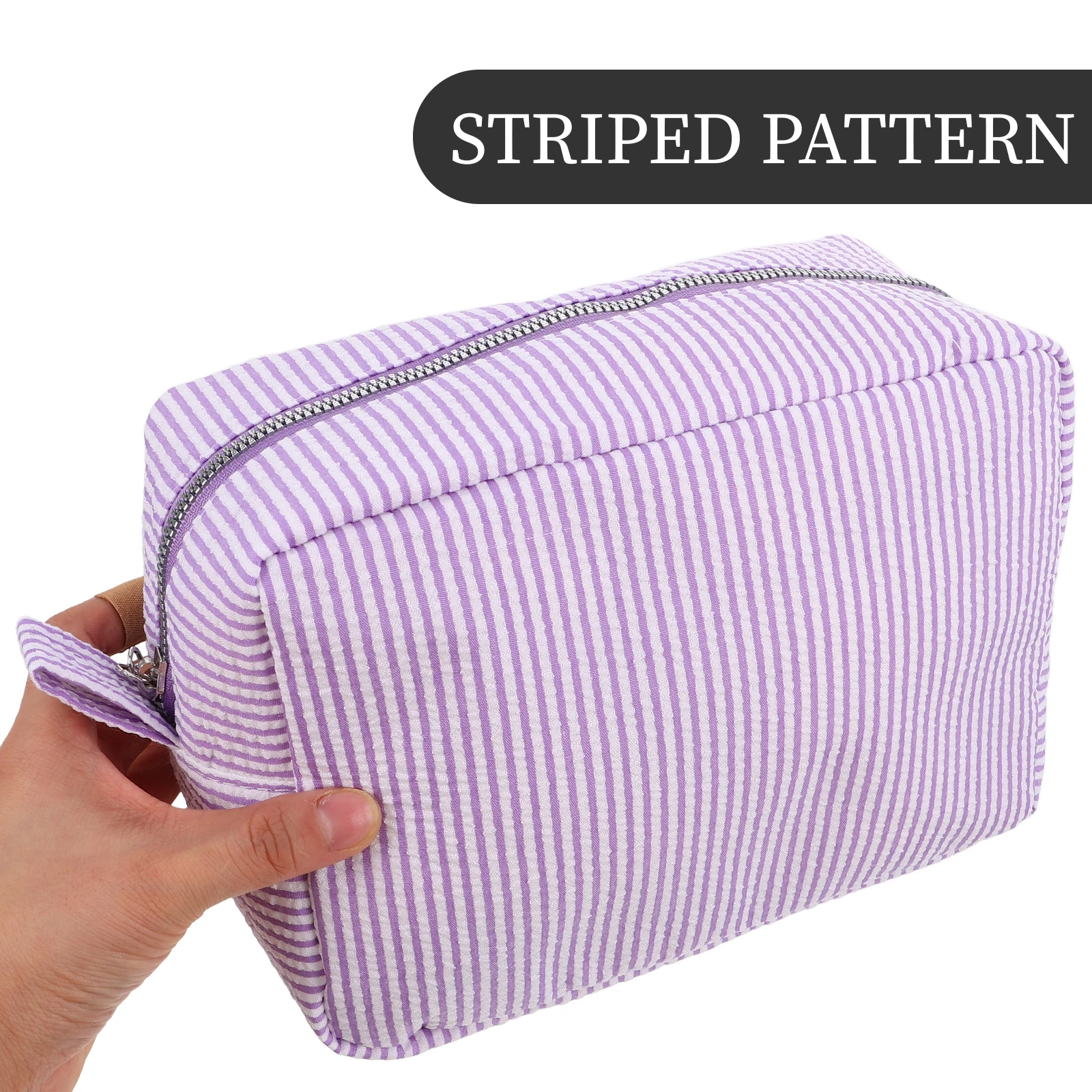 Large Striped Toiletry Bag Foldable Travel Makeup Organizer Pouch Portable Mini Storage Bags Cotton Polyester Material Trendy
Large Striped Toiletry Bag Foldable Travel Makeup Organizer Pouch Portable Mini Storage Bags Cotton Polyester Material Trendy