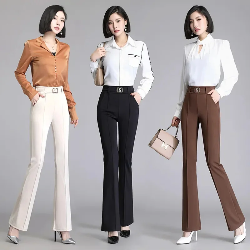 Y2K Spring Autumn Loose Suit Trousers 2025New Solid Color Women's Trousers Fashion Bell-Bottoms High Waist Wide-Leg Pants Female
Y2K Spring Autumn Loose Suit Trousers 2025New Solid Color Women's Trousers Fashion Bell-Bottoms High Waist Wide-Leg Pants Female