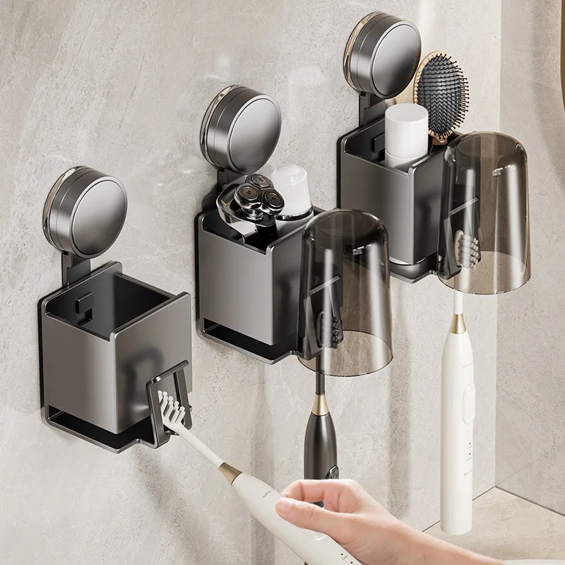 Держатель для зубных щеток на присоске, многофункциональная чашка для зубной пасты, без дырокола, чашка для полоскания рта в ванной, электрическая полка для хранения зубных щеток
Держатель для зубных щеток на присоске, многофункциональная чашка для зубной пасты, без дырокола, чашка для полоскания рта в ванной, электрическая полка для хранения зубных щеток