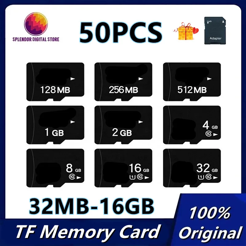 50PCS Original Micro Memory Card 32MB 64MB 128M 256MB 512MB 1GB 2GB 4GB 8GB 16GB TF Micro Transflash Card for Smartphone 
50PCS Original Micro Memory Card 32MB 64MB 128M 256MB 512MB 1GB 2GB 4GB 8GB 16GB TF Micro Transflash Card for Smartphone