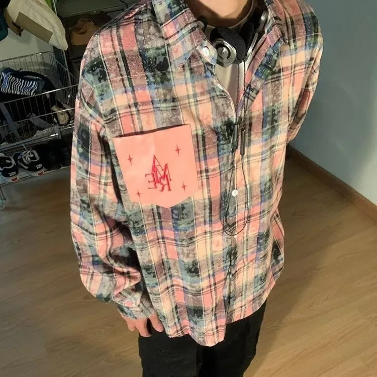 Fall Large Size Men's Checkered Shirt American Trendy Brand Distressed Embroidered Dyed Sunscreen Outerwear Couple's Jacket
Fall Large Size Men's Checkered Shirt American Trendy Brand Distressed Embroidered Dyed Sunscreen Outerwear Couple's Jacket