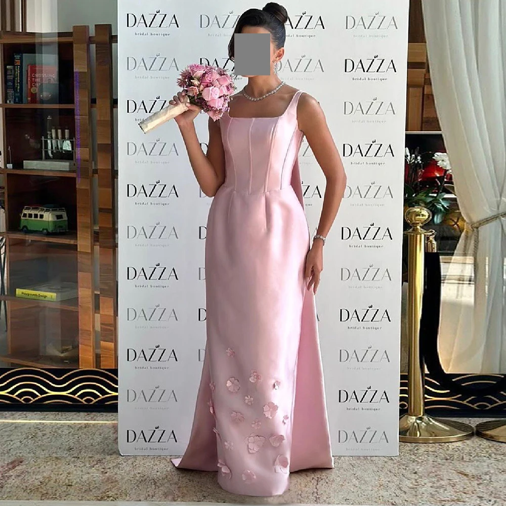 CustomizedSaudi Arabia Pink Satin Evening Dress with Flowers Formal and Elegant Pink Sleeveless Square Collar Prom Gowns Watteau
CustomizedSaudi Arabia Pink Satin Evening Dress with Flowers Formal and Elegant Pink Sleeveless Square Collar Prom Gowns Watteau