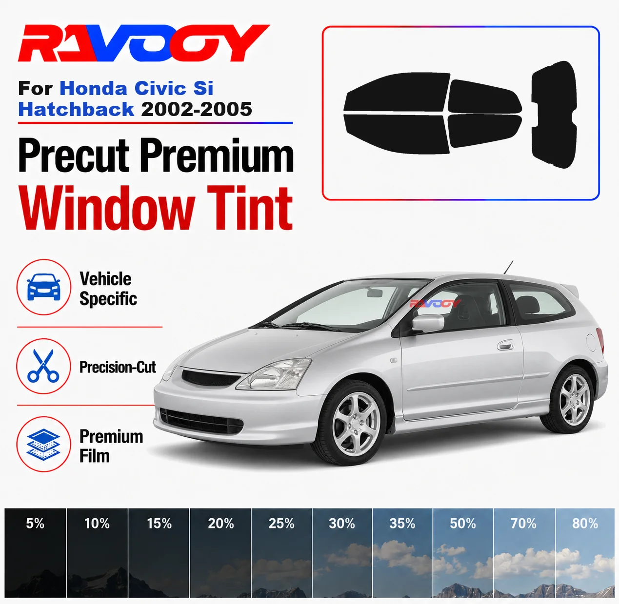 Premium Precut Window Tint Kit Front Rear Windows Rear Windshield For Honda Civic Si Hatch 2002-2005 Car Solar Nano Ceramic Film
Premium Precut Window Tint Kit Front Rear Windows Rear Windshield For Honda Civic Si Hatch 2002-2005 Car Solar Nano Ceramic Film