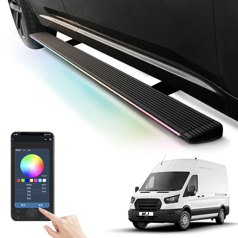 WJ Super Price LED lights Car Padel sideSteps Electric Retractable Running Boards for 21-23 Ford Transit PRO
WJ Super Price LED lights Car Padel sideSteps Electric Retractable Running Boards for 21-23 Ford Transit PRO