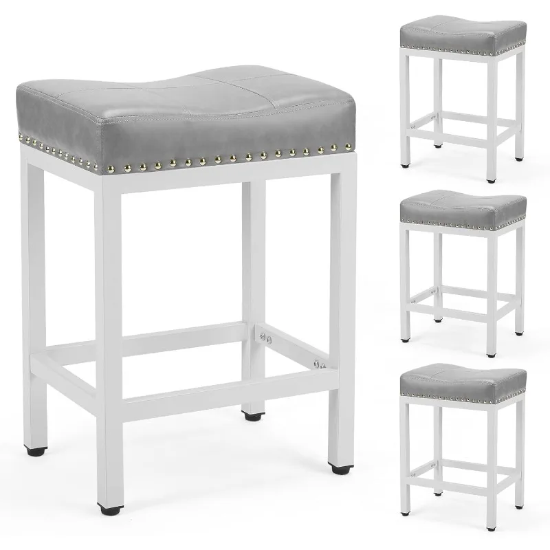 24 inch Bar Stools Set of 4, Upholstered Modern Counter Height Bar Stools for Kitchen Island Modern PU Leather Sadless Stools
24 inch Bar Stools Set of 4, Upholstered Modern Counter Height Bar Stools for Kitchen Island Modern PU Leather Sadless Stools