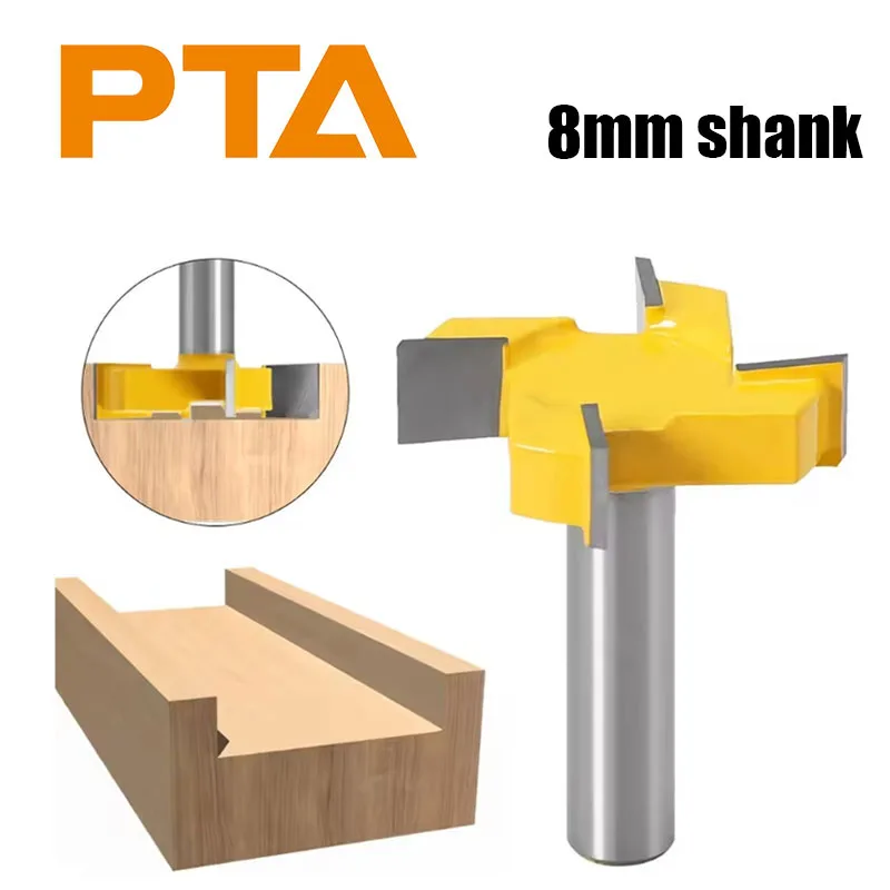 1pc High Quality Woodworking Router Bits - 8mm Shank 4-Edge T-Type Slotting Cutter for Precision Wood Milling Tools
1pc High Quality Woodworking Router Bits - 8mm Shank 4-Edge T-Type Slotting Cutter for Precision Wood Milling Tools