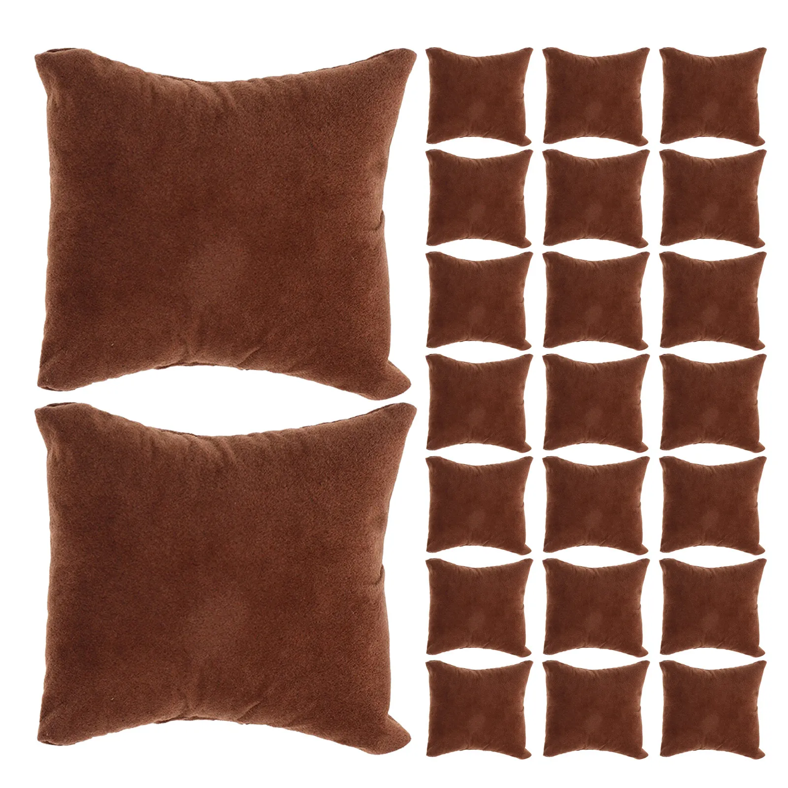 30Pcs Brown Small Watch Pillows Jewelry Organizer Cushion Display Pad Mini Bracelet Pillow High Resilience Scratch Protection
30Pcs Brown Small Watch Pillows Jewelry Organizer Cushion Display Pad Mini Bracelet Pillow High Resilience Scratch Protection