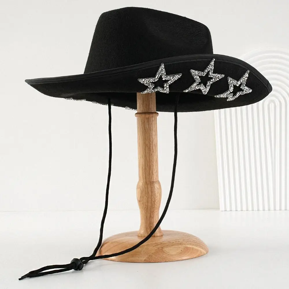 Classic Shiny Western Cowboy Hat Wide Brim Star Glitter Rhinestone Star Jazz Hat Sunscreen Punk Cowgirl Hat Street Party
Classic Shiny Western Cowboy Hat Wide Brim Star Glitter Rhinestone Star Jazz Hat Sunscreen Punk Cowgirl Hat Street Party
