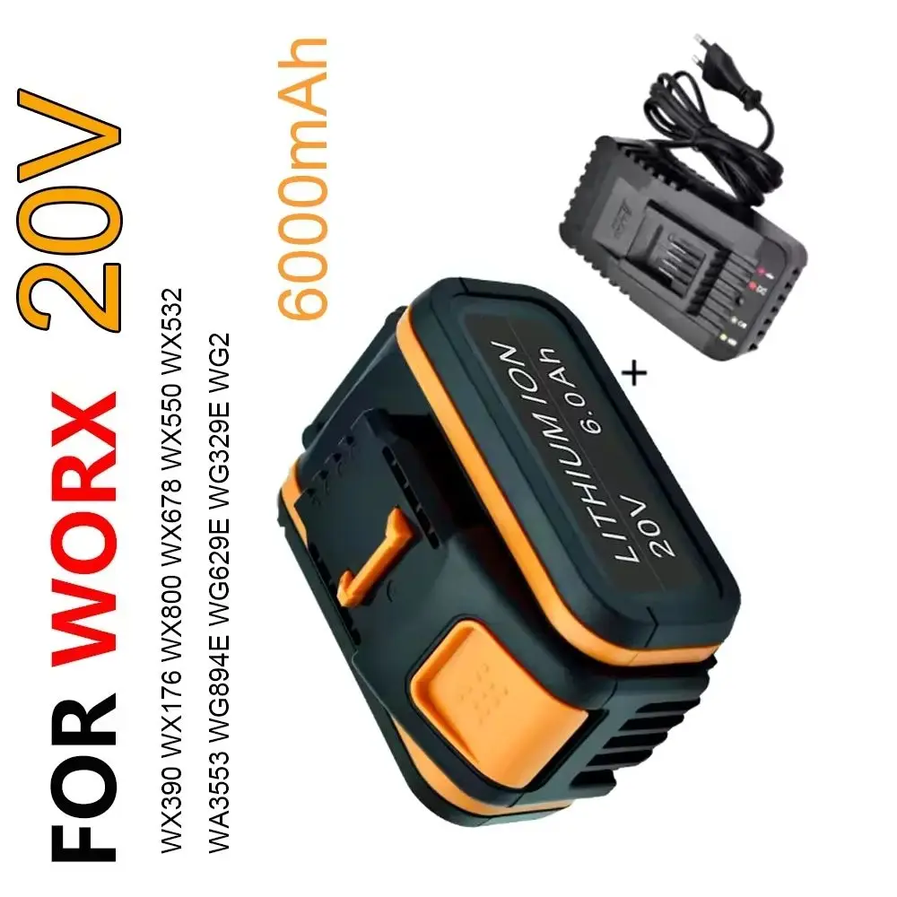 20V 6.0Ah battery For Worx WA3553 cordless power tool backup battery WA3551 WA3553 WA3641 WX373 WX390 battery
20V 6.0Ah battery For Worx WA3553 cordless power tool backup battery WA3551 WA3553 WA3641 WX373 WX390 battery