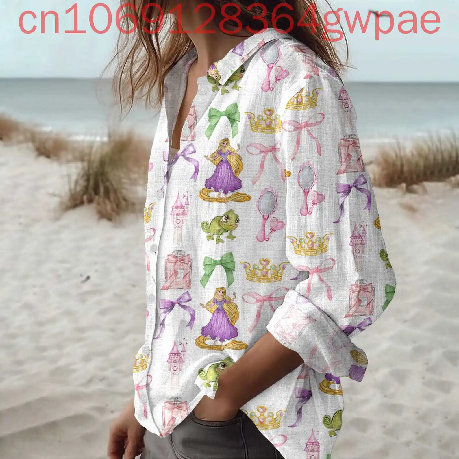 Disney Tangled Rapunzel Princess Hawaii Women's Shirt Summer Long Sleeves Button Shirt 3D Fashion Casual Y2K Women's T-Shirt
Disney Tangled Rapunzel Princess Hawaii Women's Shirt Summer Long Sleeves Button Shirt 3D Fashion Casual Y2K Women's T-Shirt