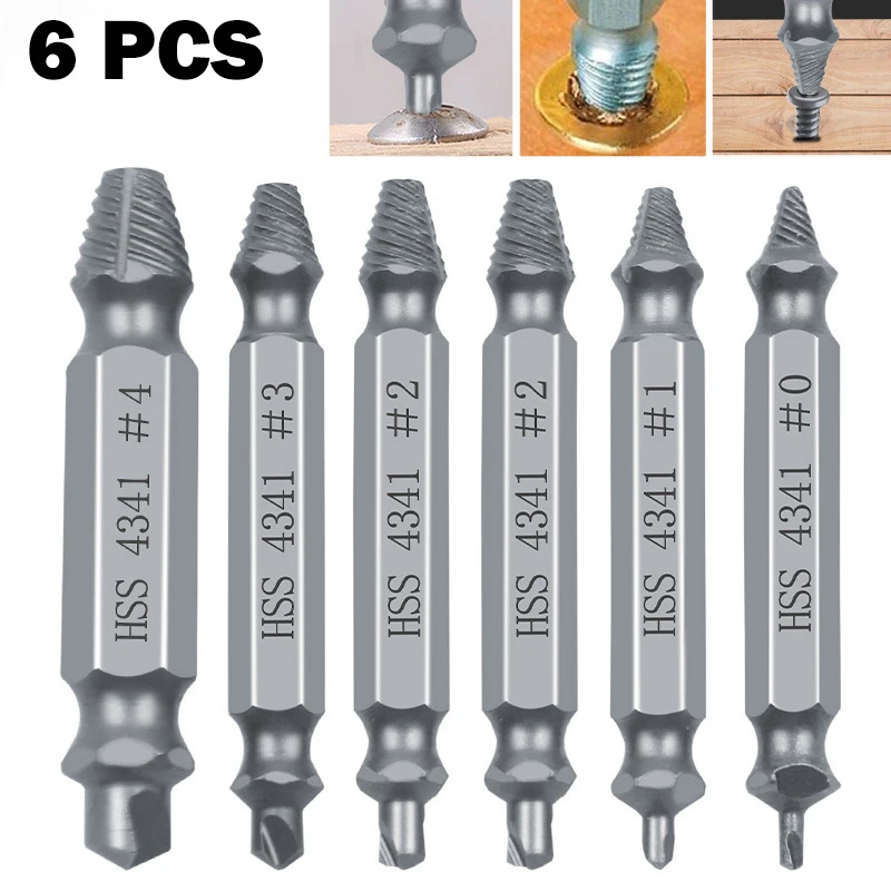 6PCS Damaged Screw Extractor Set Strip Screws Nuts and Bolts Drill Tool Conveniently Remove Rusted and Broken Remover Hand Tools
6PCS Damaged Screw Extractor Set Strip Screws Nuts and Bolts Drill Tool Conveniently Remove Rusted and Broken Remover Hand Tools