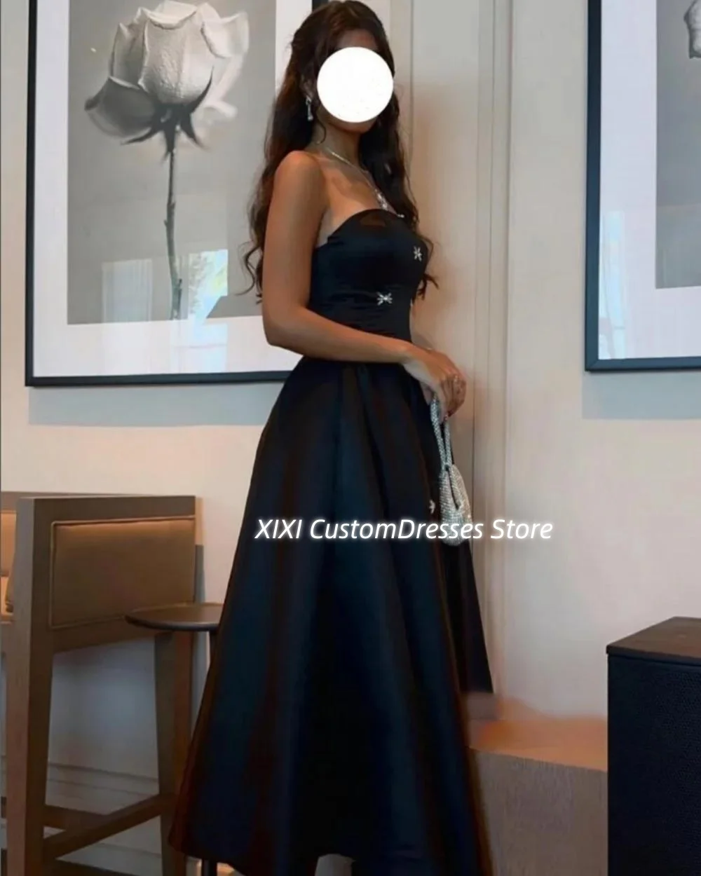Customized Dubai Luxury Evening Dress A-Line Strapless Floor-Length Dresses For Special Events Beaded Zipper Up Sleeveless Prom
Customized Dubai Luxury Evening Dress A-Line Strapless Floor-Length Dresses For Special Events Beaded Zipper Up Sleeveless Prom