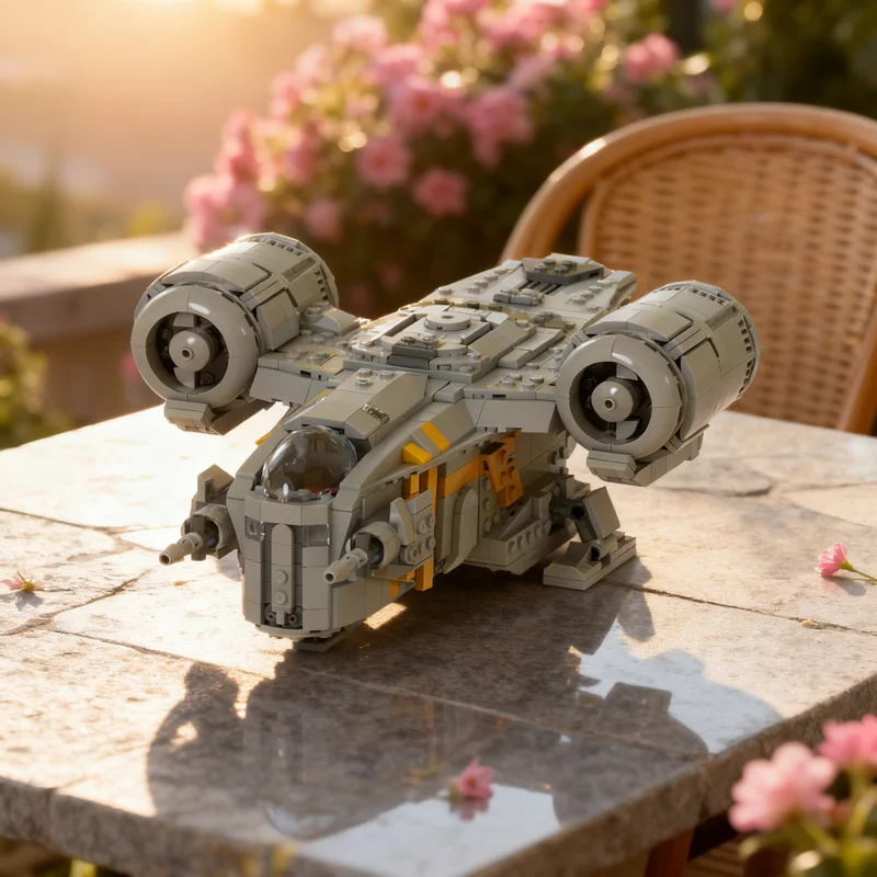1121pcs MOC Star Battle The Razor Crest SWOV Model Building Blocks Construction Toy Festival Gifts Idea Creative Education
1121pcs MOC Star Battle The Razor Crest SWOV Model Building Blocks Construction Toy Festival Gifts Idea Creative Education