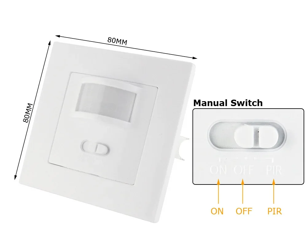 Intelligent Infrared Human Body Sensor Switch High-power Type 86 Two-wire System Can Replace Ordinary Switch 110-240V
Intelligent Infrared Human Body Sensor Switch High-power Type 86 Two-wire System Can Replace Ordinary Switch 110-240V