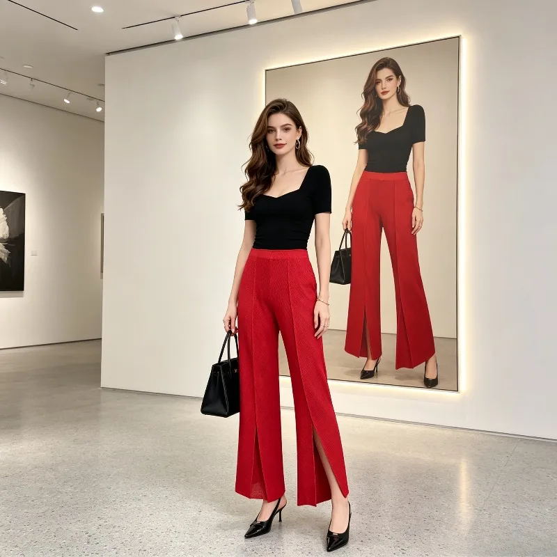 Miyake Pleated 2026 Summer New Wide-Leg Pants for Women Versatile Casual Pants High-Waisted Fish Scale Pleated Casual Pants
Miyake Pleated 2026 Summer New Wide-Leg Pants for Women Versatile Casual Pants High-Waisted Fish Scale Pleated Casual Pants