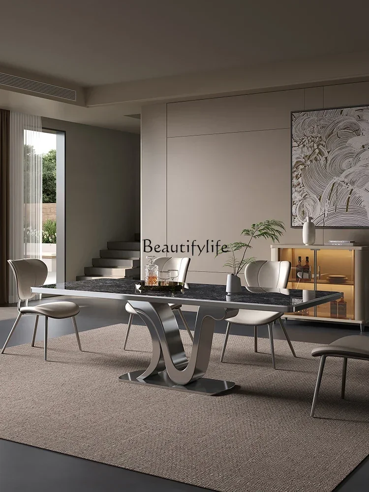 13Rock slab dining table light luxury modern minimalist designer home high-end Italian minimalist luxury stone table
13Rock slab dining table light luxury modern minimalist designer home high-end Italian minimalist luxury stone table