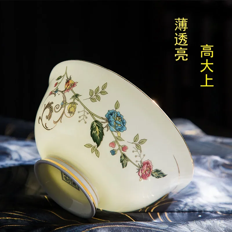 CL Jingdezhen tracing Phnom Penh bone china eating high-grade ceramic anti-scalding rice small soup bowl
CL Jingdezhen tracing Phnom Penh bone china eating high-grade ceramic anti-scalding rice small soup bowl
