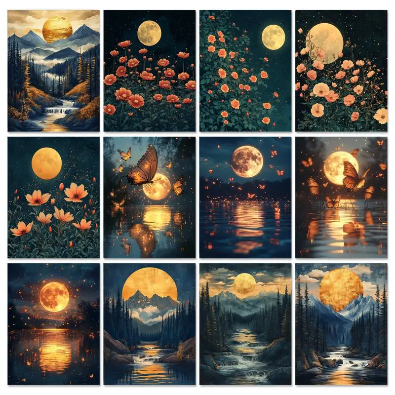 GATYZTORY Oil Painting By Number Moon Landscape On Canvas HandPainted Art Coloring By Number Butterfly Kits Home Decoration
GATYZTORY Oil Painting By Number Moon Landscape On Canvas HandPainted Art Coloring By Number Butterfly Kits Home Decoration