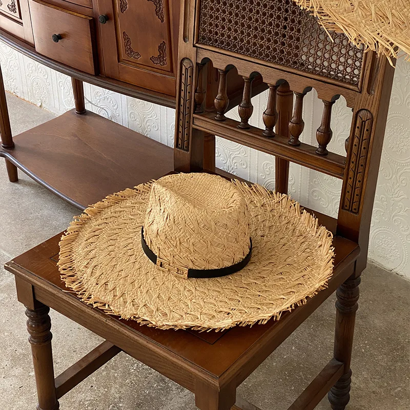 Large brim Raffi straw hat French photo holiday beach straw fashion Panama jazz top hat women's sun protection hat
Large brim Raffi straw hat French photo holiday beach straw fashion Panama jazz top hat women's sun protection hat