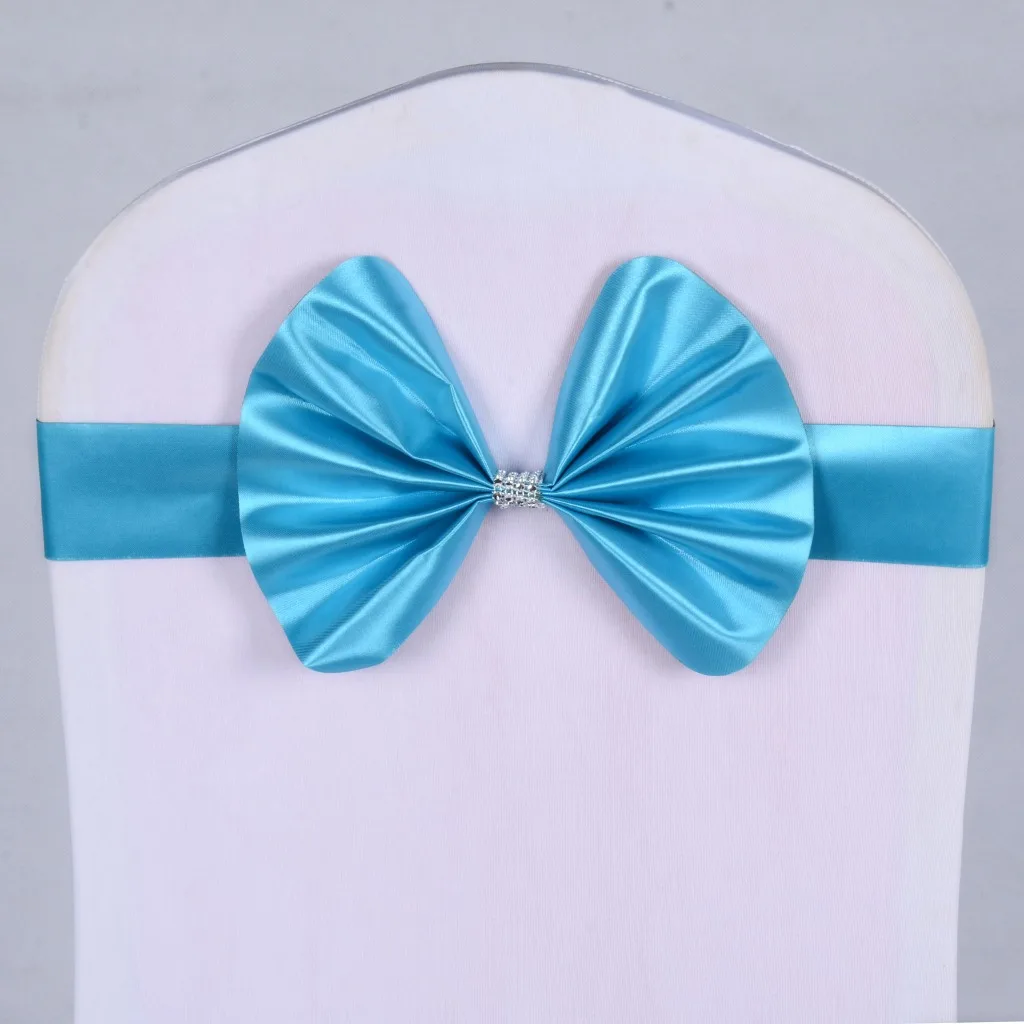 Elastic Satin Chair Sashes Bow Royal Blue With Rhinestone Buckle Chair Cover Band For Wedding Party Decoration
Elastic Satin Chair Sashes Bow Royal Blue With Rhinestone Buckle Chair Cover Band For Wedding Party Decoration