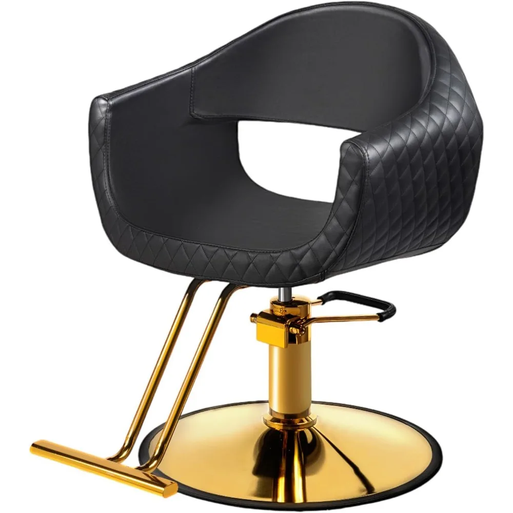 Barber Chairs for Barbershop Black & Gold Styling Chair, Salon Chair for Hair Stylist, Heavy Duty Hydraulic Pump, 360°Swivel
Barber Chairs for Barbershop Black & Gold Styling Chair, Salon Chair for Hair Stylist, Heavy Duty Hydraulic Pump, 360°Swivel
