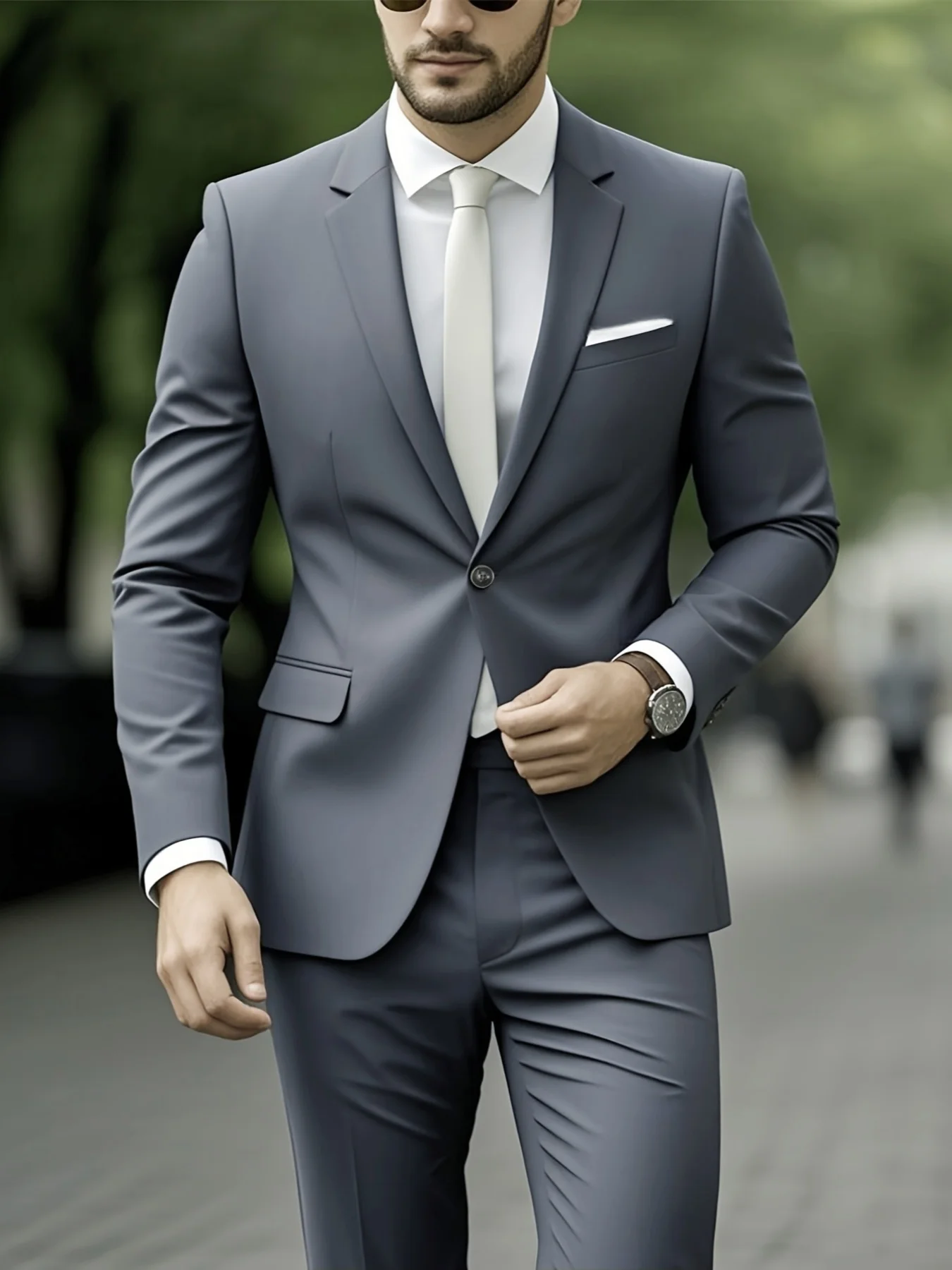 Men's Suit 2pcs Set, Elegant Formal Jacket And Pants, Great Wear for Wedding, Party And Formal Dinner
Men's Suit 2pcs Set, Elegant Formal Jacket And Pants, Great Wear for Wedding, Party And Formal Dinner