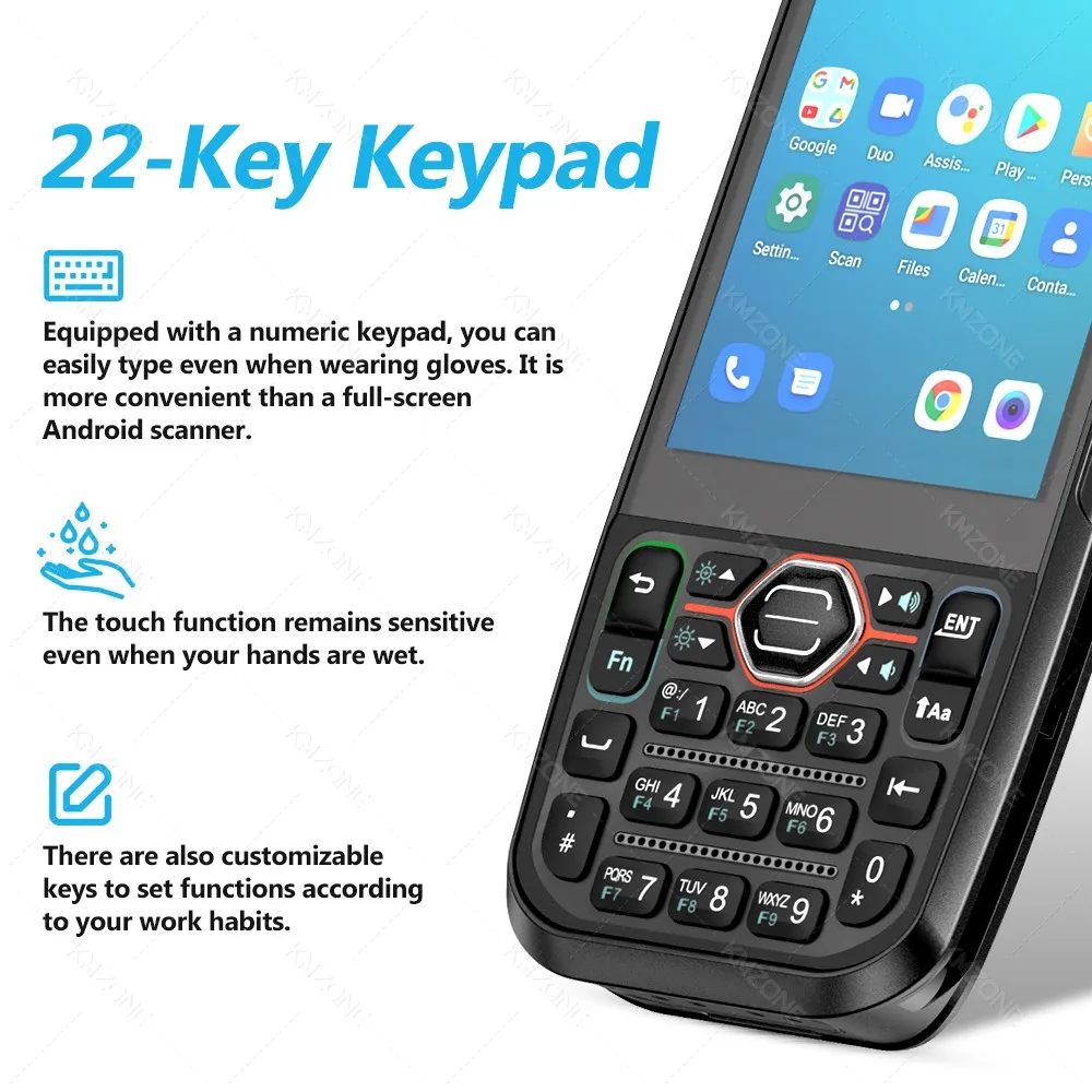 6G64G Handheld PDA Terminal Android 13 6G RAM PDA 2D Barcode Scanner IP66 Waterproof Google Rugged PDA NFC Wifi Support