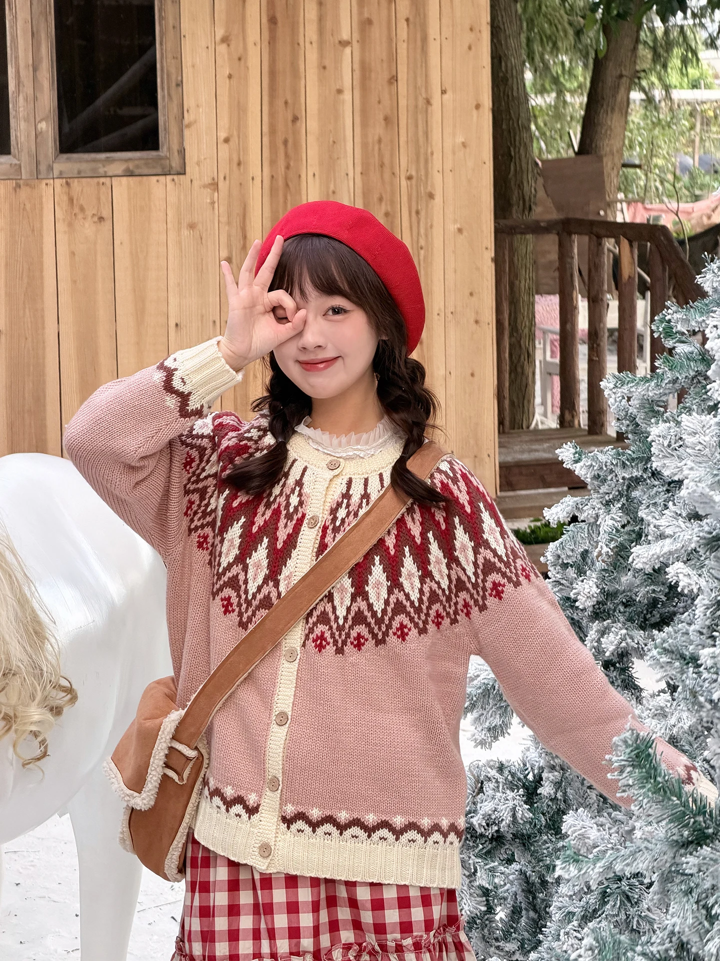 Raspberry Stberry Tart Wild Bean Island Fair Isle Single Button Sweater Sweet Sle Knitted Woolen Sweater Long Sve rou...
Raspberry Stberry Tart Wild Bean Island Fair Isle Single Button Sweater Sweet Sle Knitted Woolen Sweater Long Sve rou...