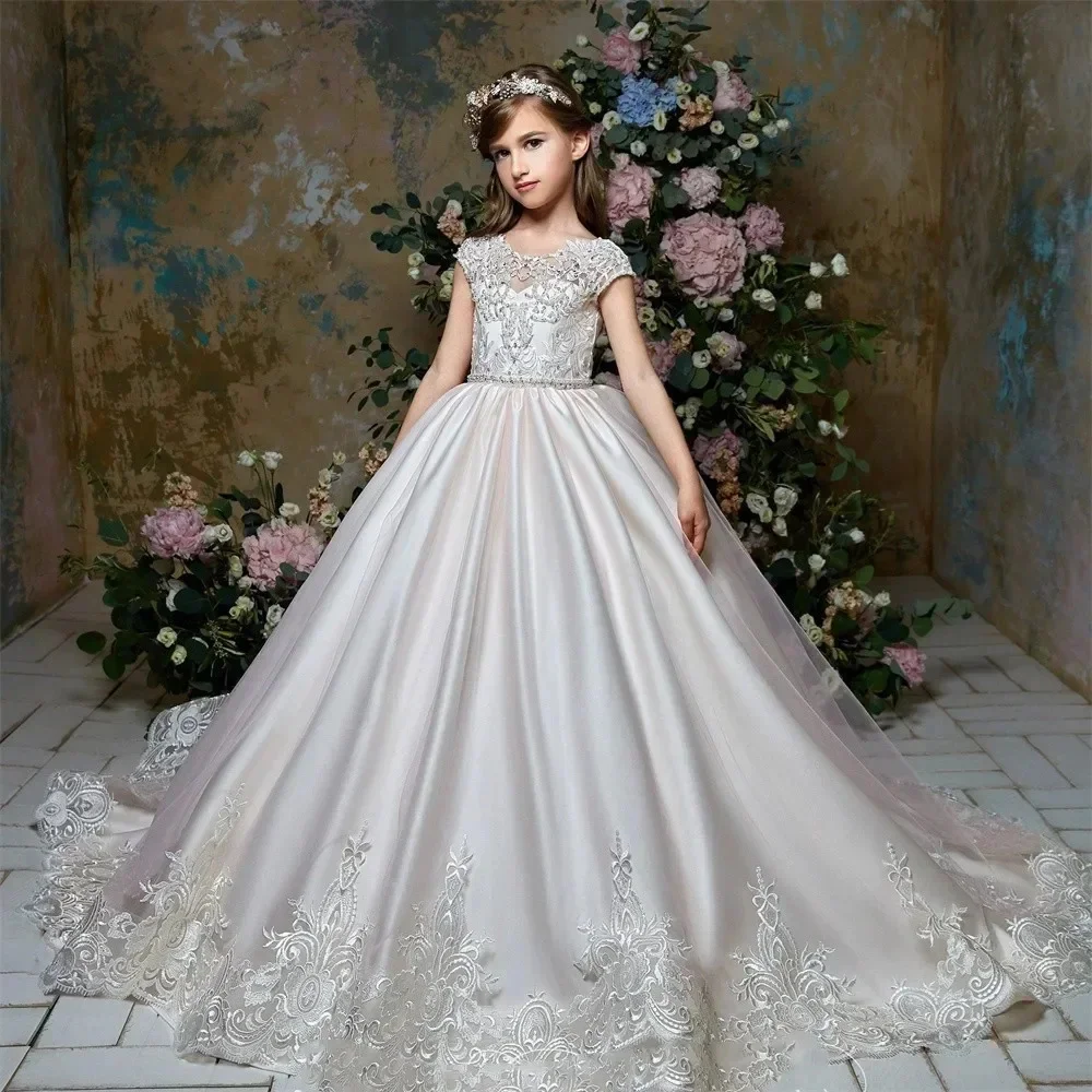 Beading Shiny Ivory Wedding Flower Girl Dress Long Ball Pleat Customized Elegant First Communion Dress New 2026
Beading Shiny Ivory Wedding Flower Girl Dress Long Ball Pleat Customized Elegant First Communion Dress New 2026
