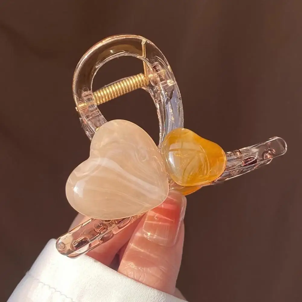 Women Hair Claw Clear Jelly Texture Hair Claw Double Heart Design Medium Size Hair Clip Stable Grip Back Head Accessories
Women Hair Claw Clear Jelly Texture Hair Claw Double Heart Design Medium Size Hair Clip Stable Grip Back Head Accessories