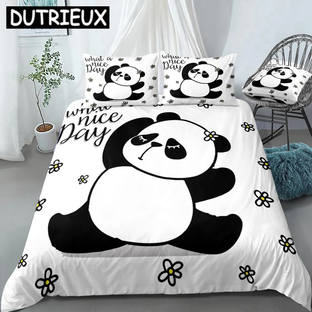3 Pieces Cute Panda Bedding Kids Boys Girls Cartoon Animal Duvet Cover Set Panda Quilt Cover Flower Queen Bed Set Panda Dropship
3 Pieces Cute Panda Bedding Kids Boys Girls Cartoon Animal Duvet Cover Set Panda Quilt Cover Flower Queen Bed Set Panda Dropship