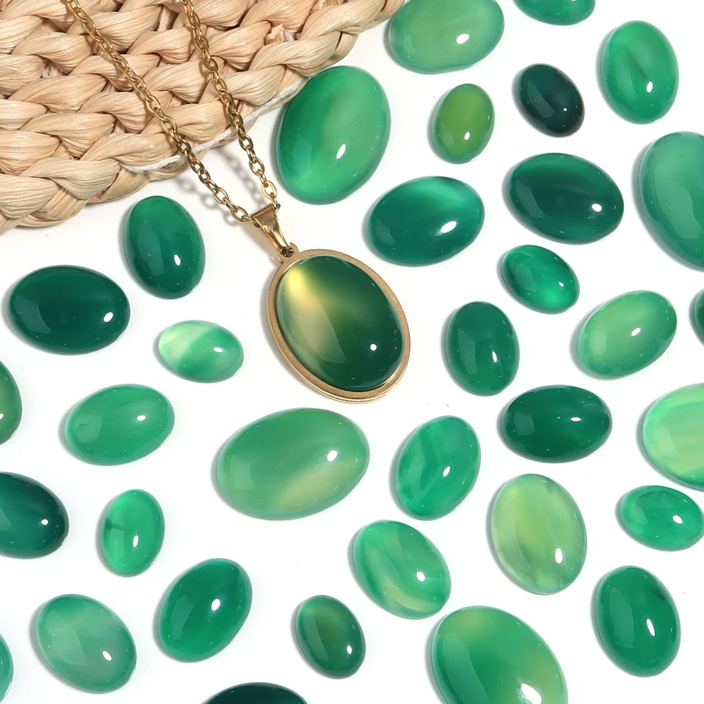 2-10pcs/lot Natural Stone Cabochon Beads Oval Green Agates Cabochons Flat Back Cameo For DIY Jewelry Making Necklace Earrings
2-10pcs/lot Natural Stone Cabochon Beads Oval Green Agates Cabochons Flat Back Cameo For DIY Jewelry Making Necklace Earrings