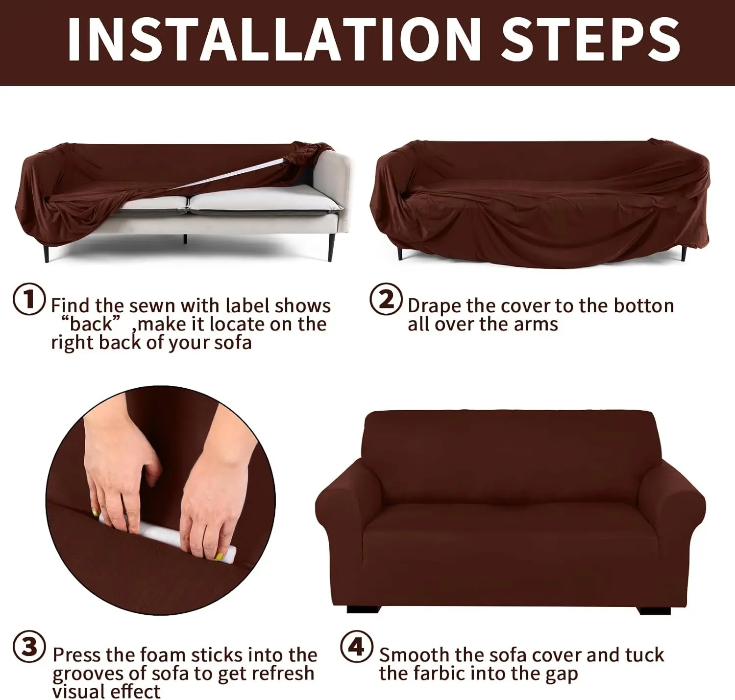 Peryiter, набор чехлов из 3-х предметов для диванов, мебельных чехлов для дивана, двухместного дивана, кресла, растягивающегося кресла, без морщин,
Peryiter, набор чехлов из 3-х предметов для диванов, мебельных чехлов для дивана, двухместного дивана, кресла, растягивающегося кресла, без морщин,