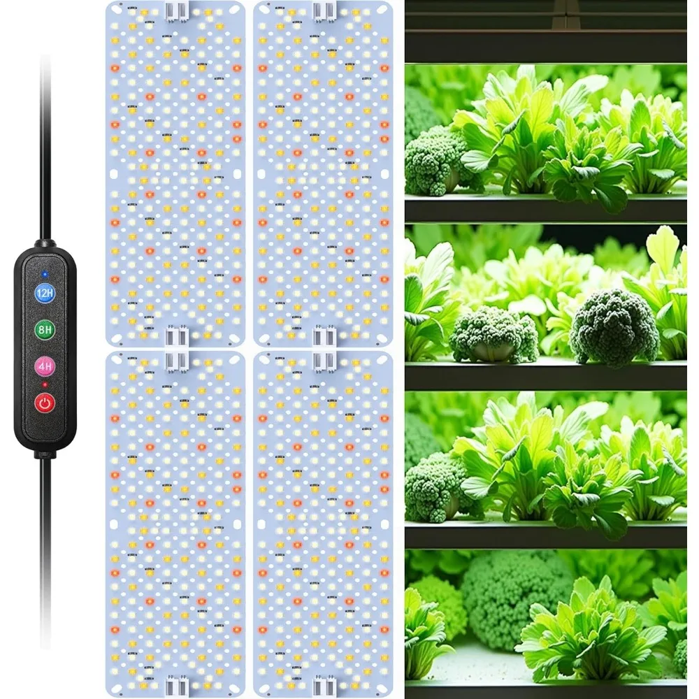 Светодиодные фитолампы Full Spectrum 768 LED для комнатных растений с таймером и функцией последовательного подключения
Светодиодные фитолампы Full Spectrum 768 LED для комнатных растений с таймером и функцией последовательного подключения