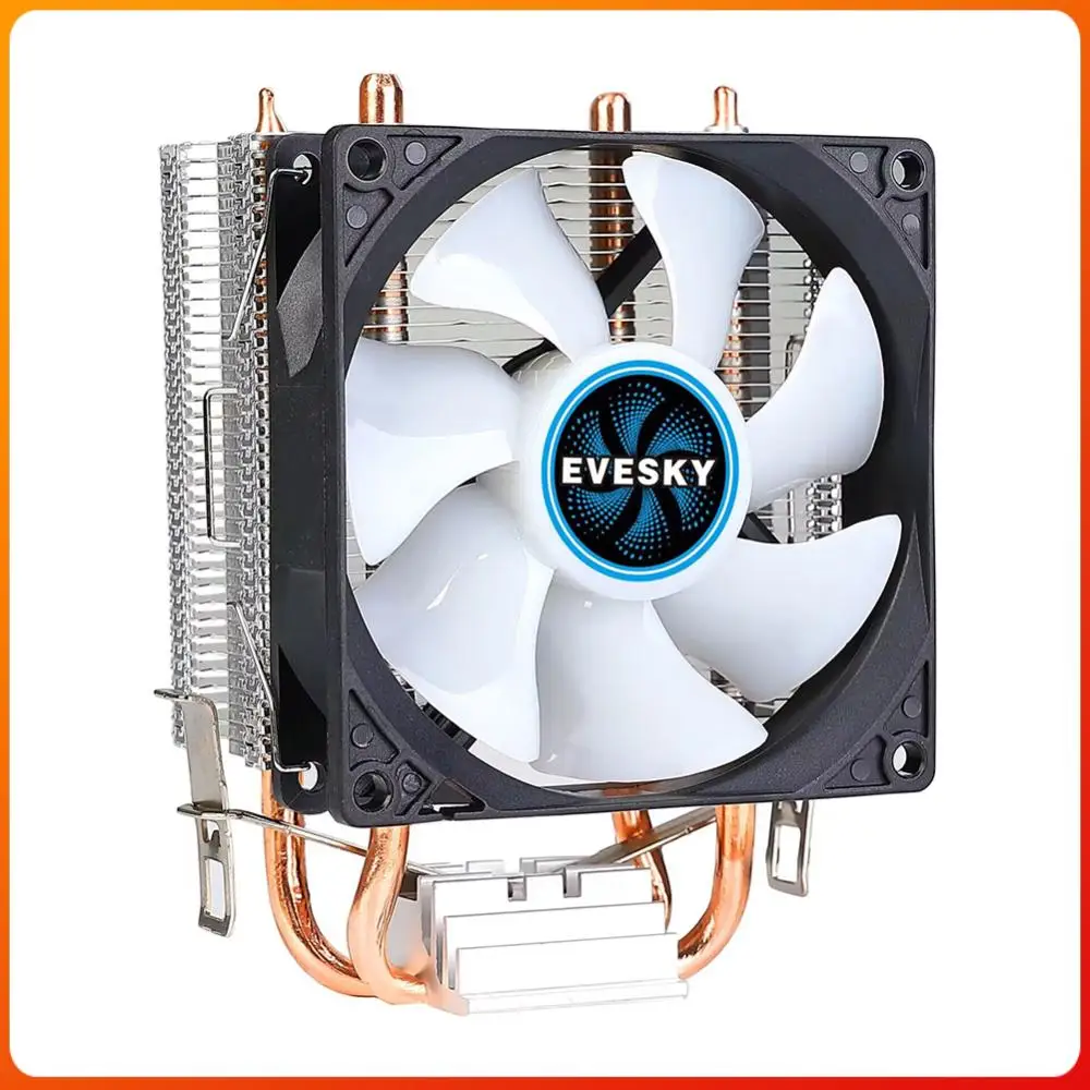 CPU Cooler Radiator 2 Heat Pipe 9cm Cooling Fan Hydraulic Bearings RGB Colorful Light Effect Computer Accessories for INTEL AMD
CPU Cooler Radiator 2 Heat Pipe 9cm Cooling Fan Hydraulic Bearings RGB Colorful Light Effect Computer Accessories for INTEL AMD