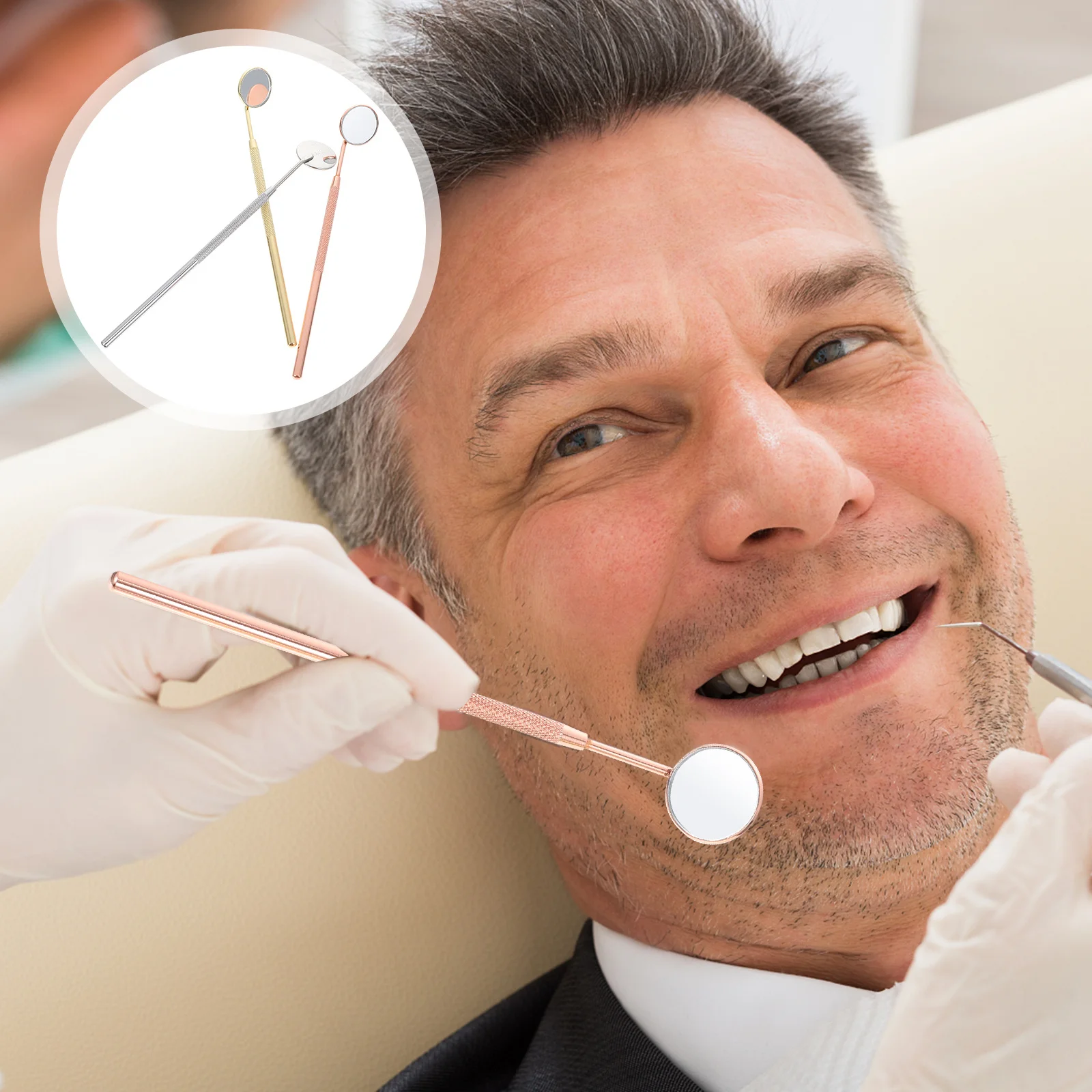 3Pcs Dental Mirror Stainless Steel Mist Proof Inspection Mirror Long Handle Teeth Inspection Eyelash Tool Beauty Salon Tool 
3Pcs Dental Mirror Stainless Steel Mist Proof Inspection Mirror Long Handle Teeth Inspection Eyelash Tool Beauty Salon Tool