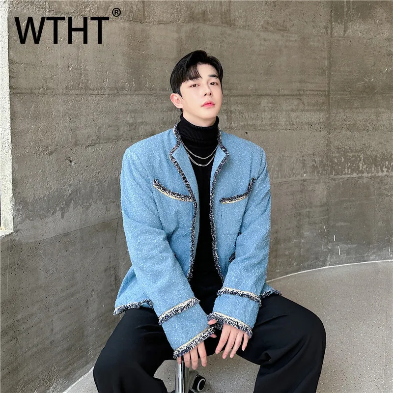 WTHT New Trendy Men's Big Pockets Burr Edge Contrast Color Denim Coats Fashion Long Sleeves O-neck Casual Jackets Male 2A0701
WTHT New Trendy Men's Big Pockets Burr Edge Contrast Color Denim Coats Fashion Long Sleeves O-neck Casual Jackets Male 2A0701