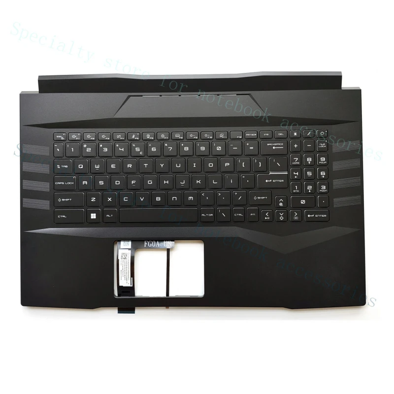 Новая верхняя крышка (палмрест) с подсветкой клавиатуры для MSI Pulse GL76 11UDK SCK MS-17L1
Новая верхняя крышка (палмрест) с подсветкой клавиатуры для MSI Pulse GL76 11UDK SCK MS-17L1