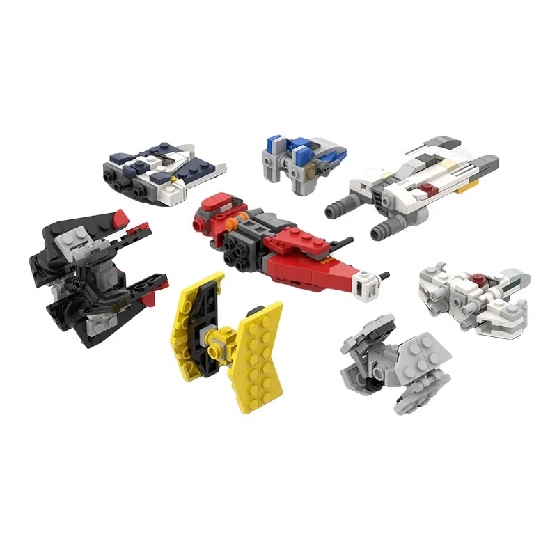 8 in 1 Mini Combat Airship Model Kids Assembly Toys Birthday Gift MOC Space War Series Micro Rebel Starfighter Building Blocks
8 in 1 Mini Combat Airship Model Kids Assembly Toys Birthday Gift MOC Space War Series Micro Rebel Starfighter Building Blocks