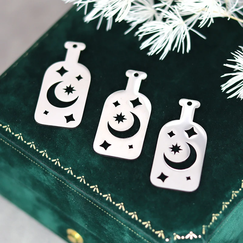 3pcs Skyful Star Moon Stainless Steel Drift bottle Pendant Charms for Jewelry Making Tassels Earrings Bracelets Metal Materials
3pcs Skyful Star Moon Stainless Steel Drift bottle Pendant Charms for Jewelry Making Tassels Earrings Bracelets Metal Materials
