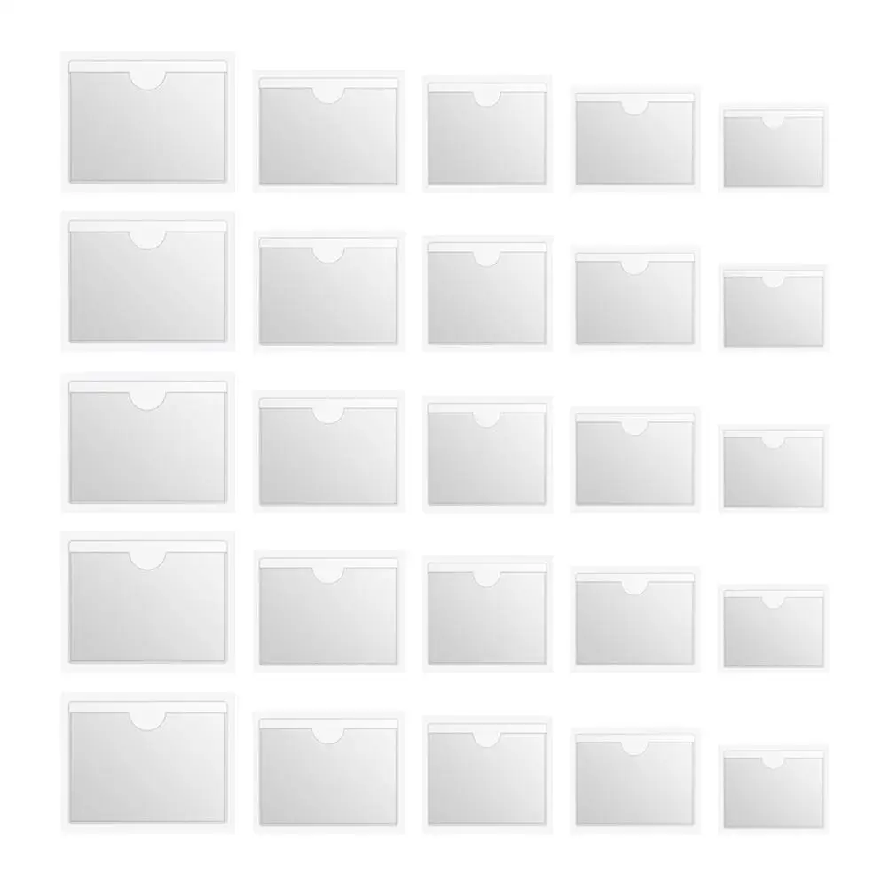 50 Pcs Label Bag Transparent Soft PVC Adhesive Card Holder for Shipping Mailing Envelope Labels Index Pockets Plastic Paper
50 Pcs Label Bag Transparent Soft PVC Adhesive Card Holder for Shipping Mailing Envelope Labels Index Pockets Plastic Paper