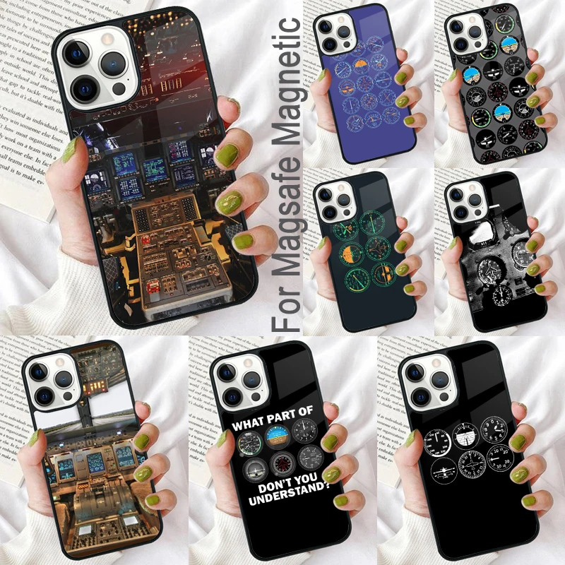 Flight Instruments Magnetic Soft Phone Case for iPhone 16 Promax 15 Pro 13 14 Plus 11 12 Mini MagSafe Coque
Flight Instruments Magnetic Soft Phone Case for iPhone 16 Promax 15 Pro 13 14 Plus 11 12 Mini MagSafe Coque