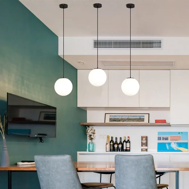 Nordic LED Pendant Light Glass White Round Sphere Chandelier Restaurant Creative Catering Clothing Store Bedside Lamps Aesthetic
Nordic LED Pendant Light Glass White Round Sphere Chandelier Restaurant Creative Catering Clothing Store Bedside Lamps Aesthetic