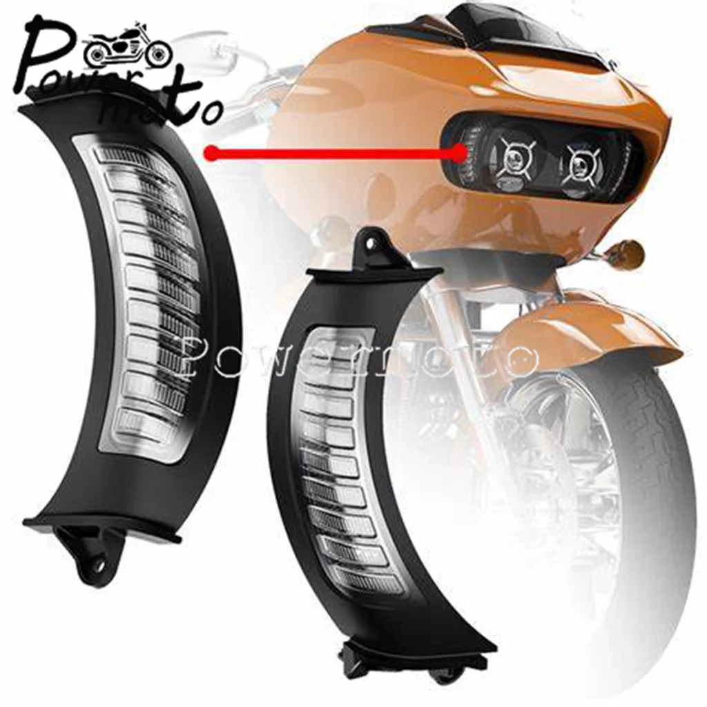 Motorcycle Lamp For 2015-2020 Harley Road Glide Front Turn Signals with White DRL Road Glide LED Sequential Turn Signals Lights
Motorcycle Lamp For 2015-2020 Harley Road Glide Front Turn Signals with White DRL Road Glide LED Sequential Turn Signals Lights