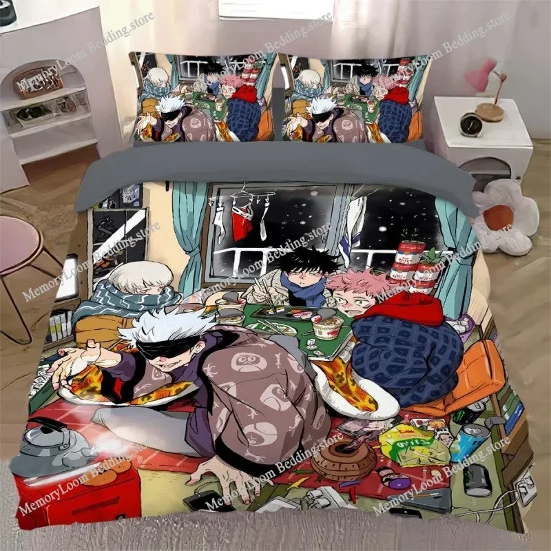 3D Printing Jujutsu Kaisen Anime Bedding Set Duvet Cover Bed Set Quilt Cover Pillowcase Comforter king Queen Size Boys Bedding
3D Printing Jujutsu Kaisen Anime Bedding Set Duvet Cover Bed Set Quilt Cover Pillowcase Comforter king Queen Size Boys Bedding