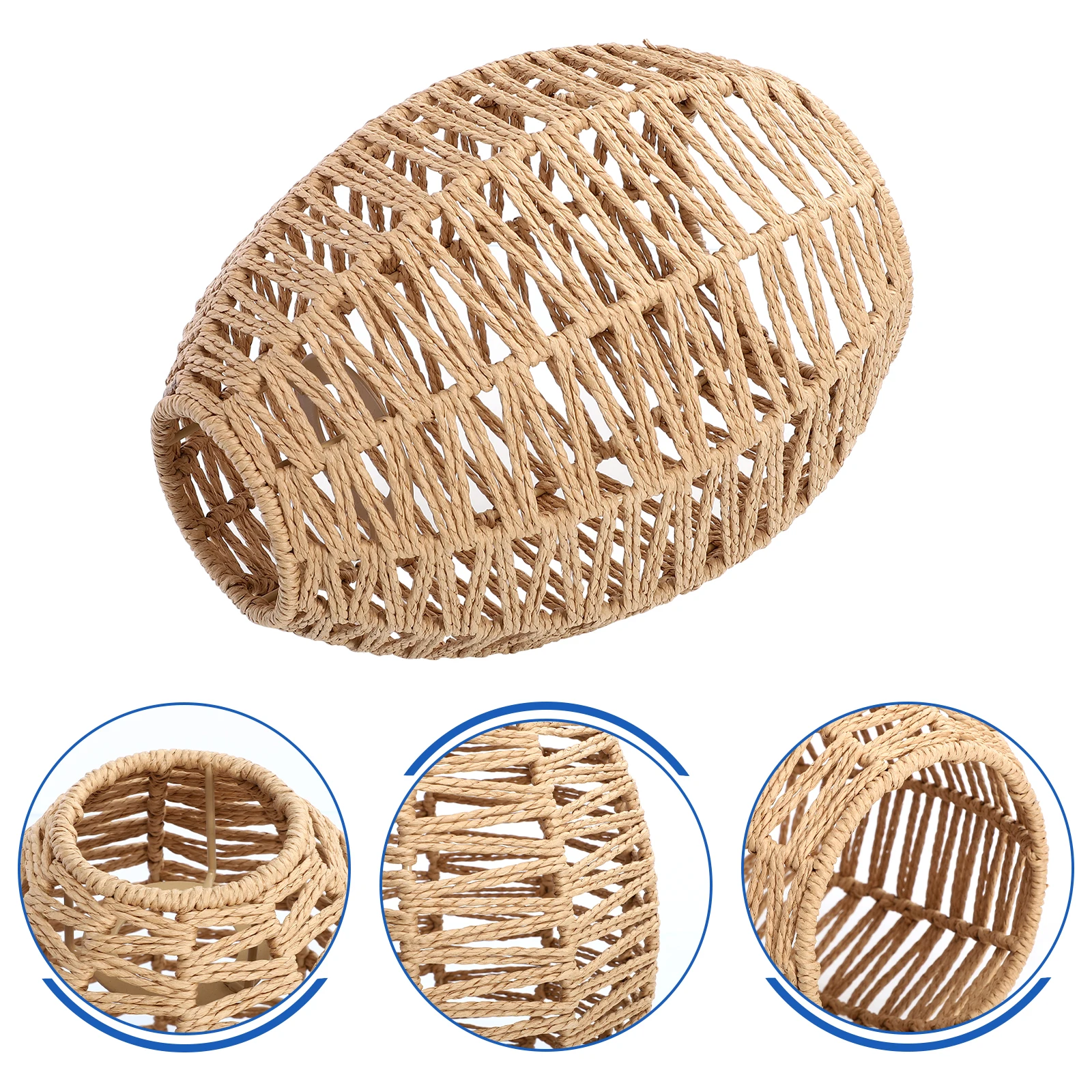 Woven Lampshade Paper Rope Pendant Light Cover Hanging Decor Boho Style Home Lighting Woven Light Shade Accessory
Woven Lampshade Paper Rope Pendant Light Cover Hanging Decor Boho Style Home Lighting Woven Light Shade Accessory