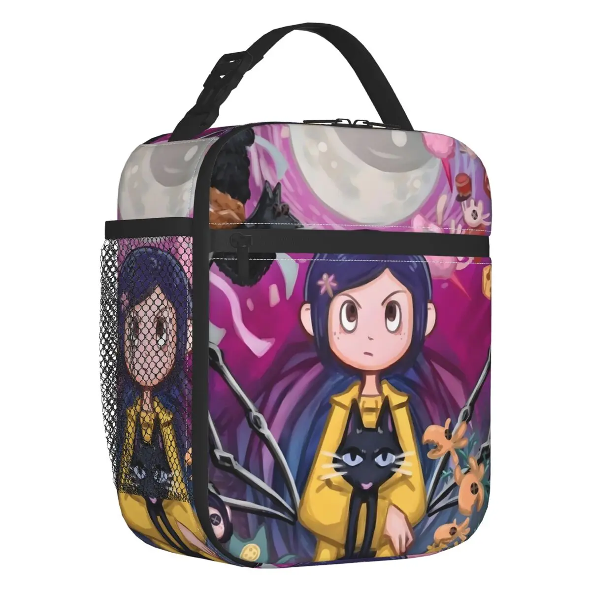 Custom Coraline Twitchy Witchy Girl Resuable Lunch Boxes Scary Movie Cartoon Cooler Thermal Food Insulated Lunch Bag Office Work
Custom Coraline Twitchy Witchy Girl Resuable Lunch Boxes Scary Movie Cartoon Cooler Thermal Food Insulated Lunch Bag Office Work