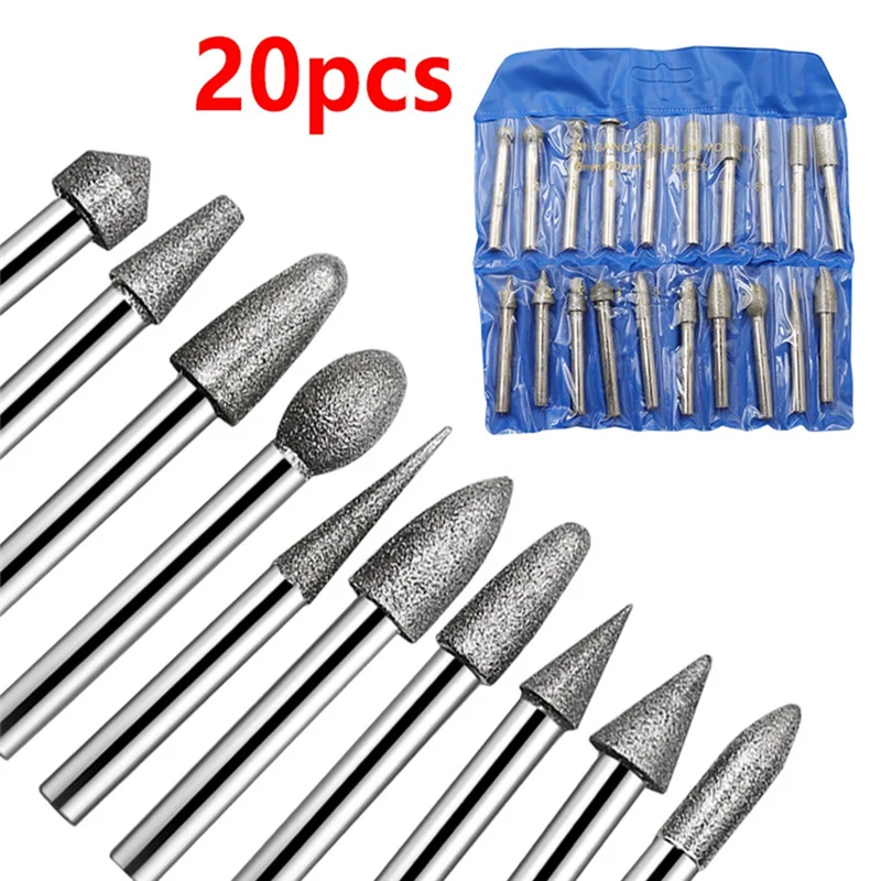 6MM Shank Cylinder Diamond Grinding Bits Cylindrical Points Coated Carving Burrs Lapidary Tools Jade Stone Marble-A79G
6MM Shank Cylinder Diamond Grinding Bits Cylindrical Points Coated Carving Burrs Lapidary Tools Jade Stone Marble-A79G